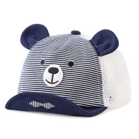 Pesaat Baby Baseball Cap 3-18 Months Baseball Cap Baby Boys Peaked Cap UV Protection Girls Summer Hat Baby Cap, Navy with mesh