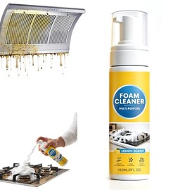 4-in-1 Multi-Enzyme Foam Cleaner, 2026 New All-Purpose Deep Cleaning Spray, Powerful No-Rinse Foam Cleaner for Car Interior, Kitchen Grease, Bathroom Tiles, Sofa Upholstery (1pcs)