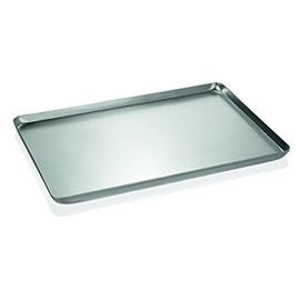 WAS 455 600 Aluminium Backblech/Ausstellblech, Gebeizt, Rand Umgelegt, Nahtlos Gezogen, 60cm Länge, 40cm Breite, 2cm Höhe