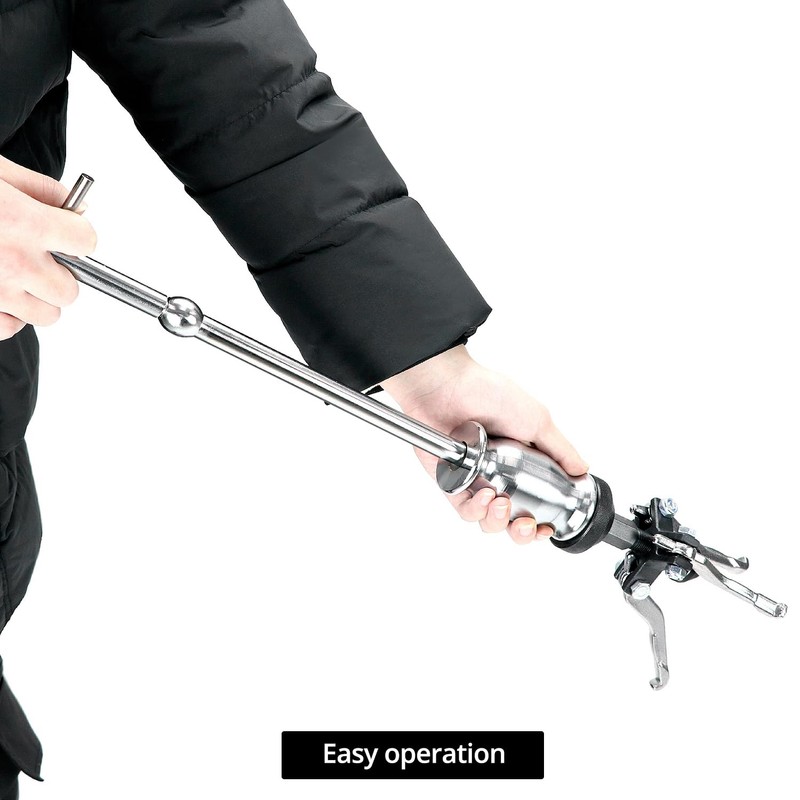 QWORK 3 Jaw Gear Bearing Slide Hammer Puller Set -