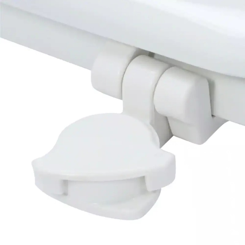 Glacier Bay Elongated Enameled Wood Closed Front Toilet Seat White