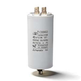 CBB60 Run Capacitor 40uF 450V AC 50/60Hz Double Insert Cylinder for Air Compressor Water Pump Motor