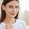 ZESAKER Rimless Bifocal Reading Glasses for Women Frameless Rectangle Bifocal