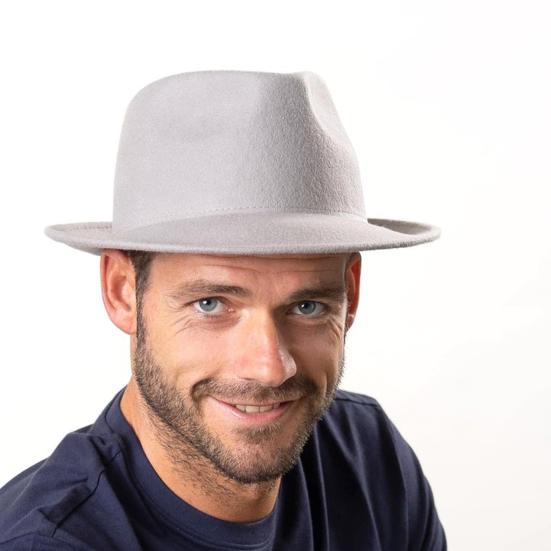 Lipodo Trilby Hat Made of Wool Felt Women/Men - Felt