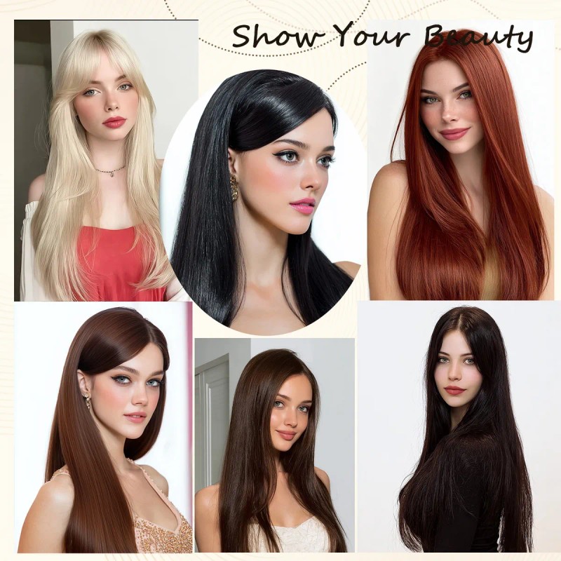 Extensiones Cabello Natural Fibra Cortina Negro 30 PLG 210g