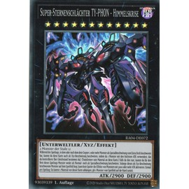 RA04-DE072 - Super Starslayer TY-PHON - Super Rare - German - 1st Edition - Quarter Century Stampede - With MZTCG Shipping Protection Yugioh
