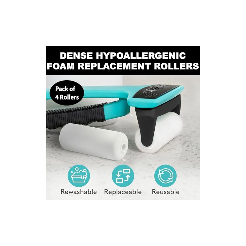 Bearback Lotion Applicator Replacement Foam Rollers | Set of Four