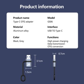 Liaoan USB C3.0 Adapter 2 Pack, USB Male to Type-C 3.0 Female, Compatible with MacBook Pro, MacBook Air, Phone 15 16, Pad Pro and More Type C or Thunderbolt 3 Devices