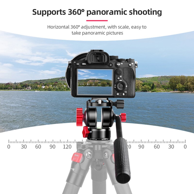 Manbily VH-1 Compact Video Fluid Head Pan Tilt Tripod Head