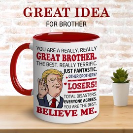 BECHUSKY Brother Gifts - Christmas For Brother - Great Brother - You Are The Best Brother - Gifts For Brother From Sister Young Brother For Christmas Birthday Father's Day