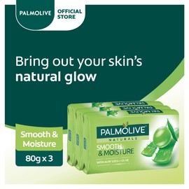 Palmolive Smooth & Moisture Bar Soap Valuepack 80g x 3