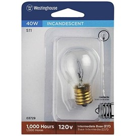 Westinghouse 40 watts S11 Speciality Incandescent Bulb E17 (Intermediate) Warm White 1 pk