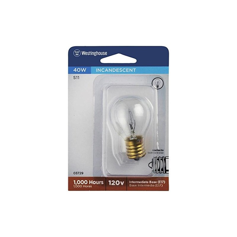 Westinghouse 40 watts S11 Speciality Incandescent Bulb E17 (Intermediate) Warm