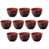 10個セット [A]3.7寸亀甲椀 溜内朱 [ 10.8×7㎝(390㏄) ] | 汁椀 ABS樹脂 セトモノホンポ(Setomonohonpo)