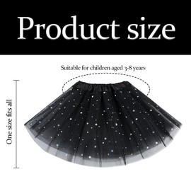 LuckyMoon Girls Yellow Tutu Skirts Sparkle Sequin Princess Dresses 3 Layers Ballet Dance Skorts Costume for Girls 2-8T Role-Playing Birthday Princess Party