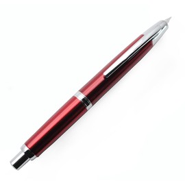 JINHAO 10 Press Fountain Pen Retractable Metal Pen with Ink Converter (Extra Fine Nib, Pearl Red)