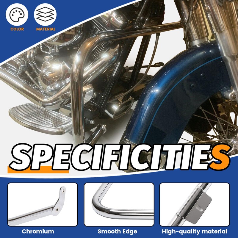 KUAFU Highway Crash Bar Compatible with 2000-2017 Harley Heritage Softail