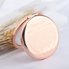 UJIMS Daughter in Law On Your Wedding Day Compact Mirror Marriage Gift for Bride Wedding Gift from Mother in Law (DaughterinLawWeddingMirror)