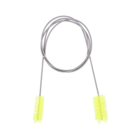 COLLBATH Flexible Double Ended Aquarium Cleaning Brush Yellow for Shaped Tubes Hoses Versatile Water Cleaning Tool for Fish Tanks Aquariums Flexible Brush Design