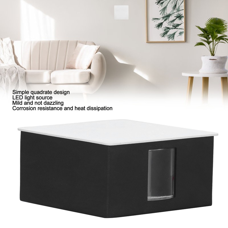 Beam Wall Light Quadrate Design Retro Warm Light 3W Unilateral