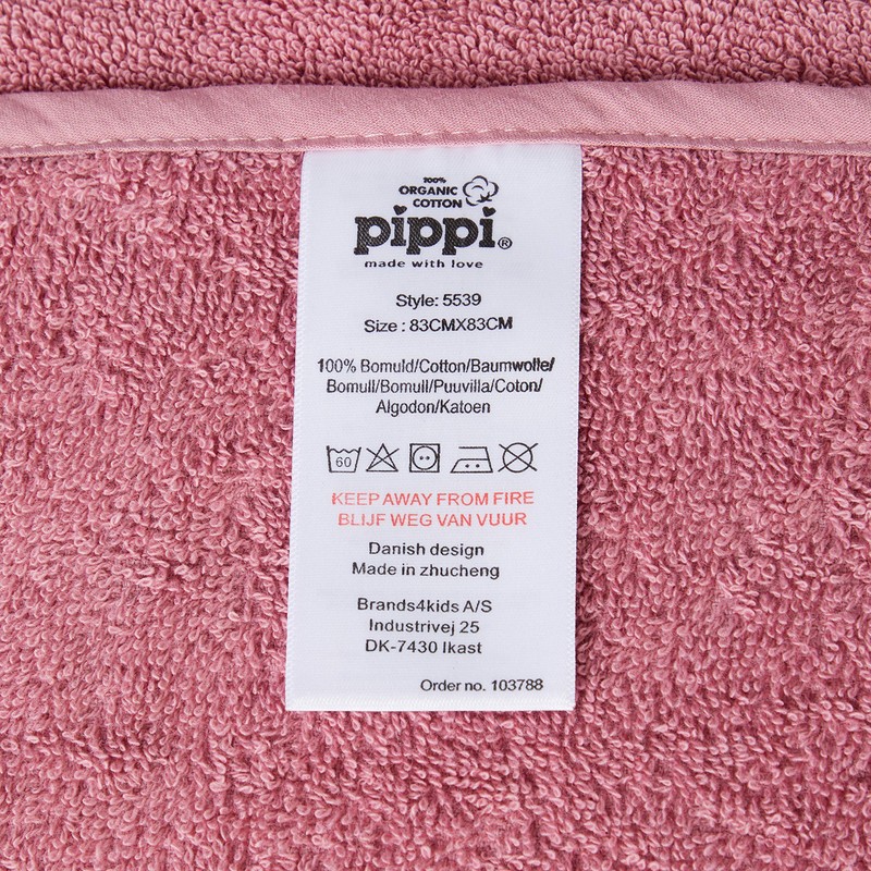 Pippi Unisex Baby Organic Bath Robe Swimwear Cover Up -