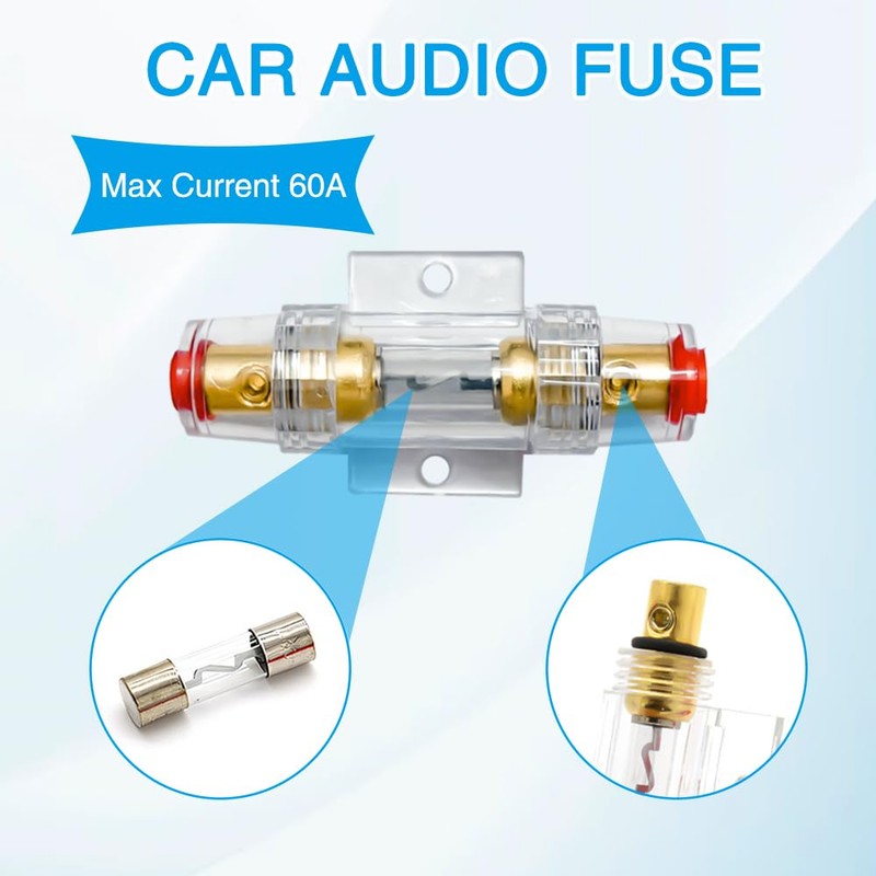 Ftrule Car Amplifier Cable Set Connection Set, 10GA Subwoofer Cable