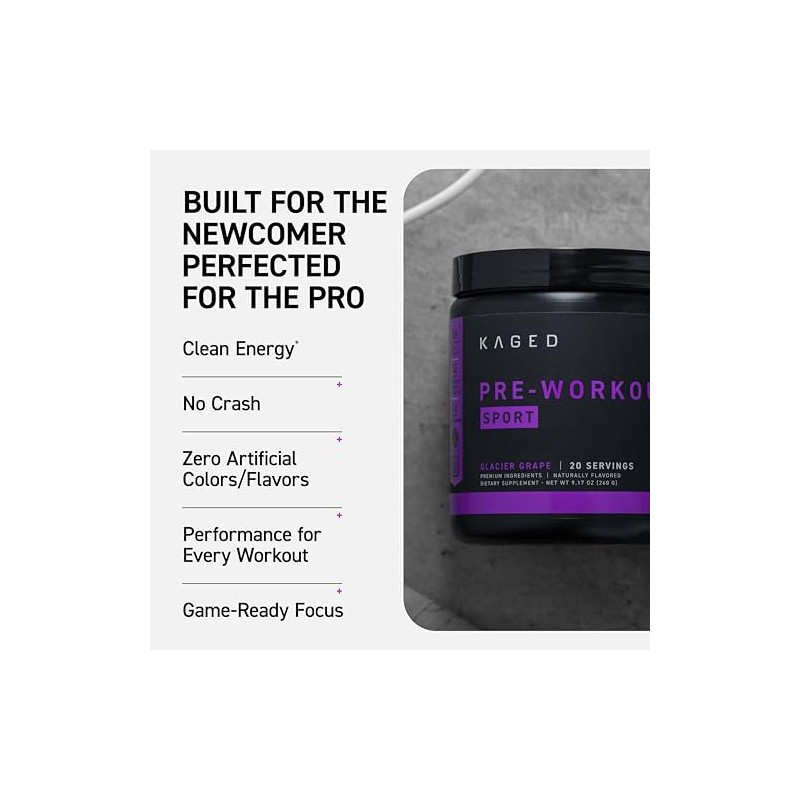 Kaged Polvo Deportivo Pre-entrenamiento para Hombres y Mujeres