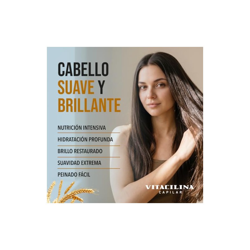 Vitacilina Shampoo Nutritivo de Avena y Coco, Botella de 400ml