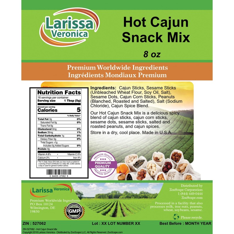 Hot Cajun Snack Mix (8 oz, ZIN: 527062) - 2