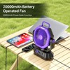 AJVV Camping Fan, 20000mAh Portable Rechargeable Battery Powered Fan with