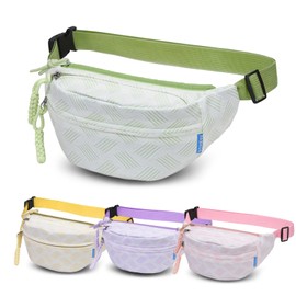 Fiohiros Bumbags for Ladies, Fanny Pack for Women with Adjustable Belt, 2-Zipper Pockets and Extra Large Capacity for Running, Travel & Daily Use (Green)