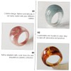 FOMIYES 9Pcs Resin Finger Ring Fashion Decor Unique Clear Rings