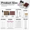 69 Pcs Rotary Tool Accessories Sanding Bits Kit 1.0/1.6/2.3mm Diameter