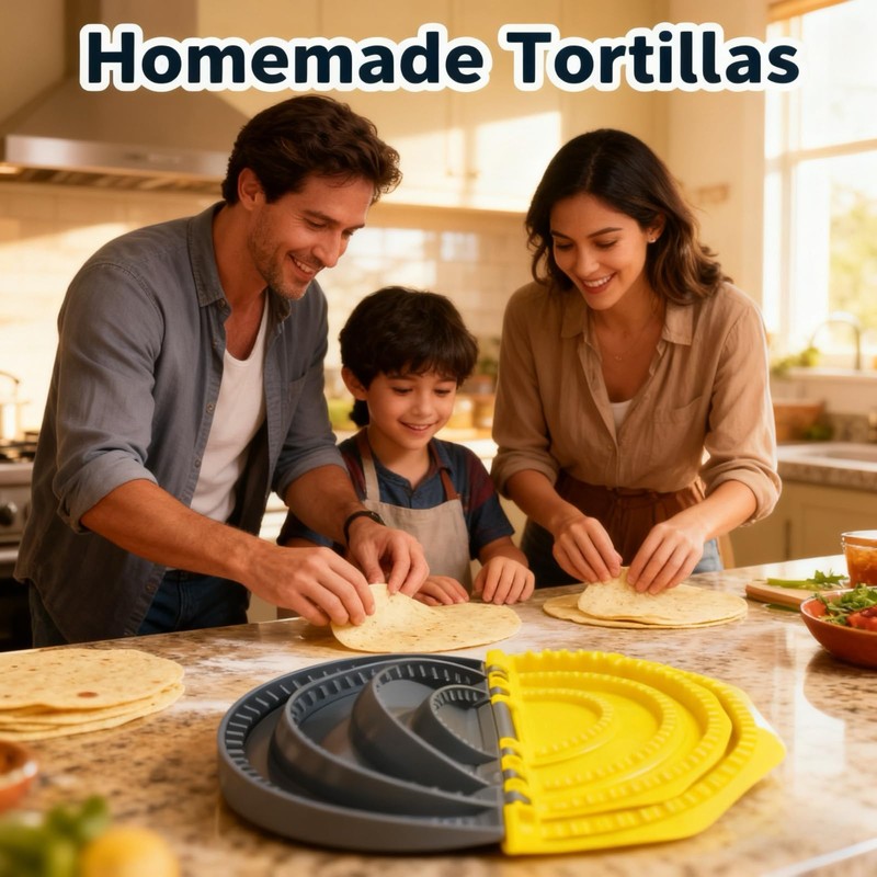 Upgraded 4-in-1 Tortilla Sealer, Multi-Size(4''-6''-8''-10'') Tortilla Crimper for Dumplings, Sandwich,