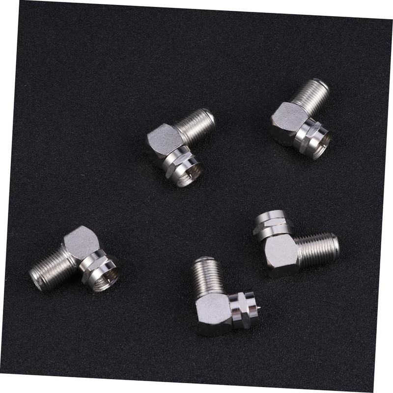 TEHAUX 5Pc Male to Female Right Angle Connector Adapter for