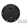 sourcing map Boat Hatch with Screws 4" Round Black