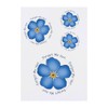 4 x 'Forget Me Not Circle' Temporary Tattoos - Water
