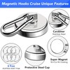 DrivePro Magnetic Hooks – Heavy Duty Swivel Carabiner Design, Refrigerator
