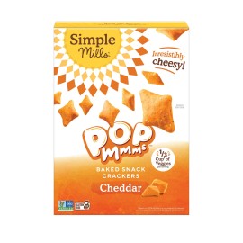 Simple Mills Cheddar Baked Snack Crackers 4 Ounce Pack of 1 Healthy Snack