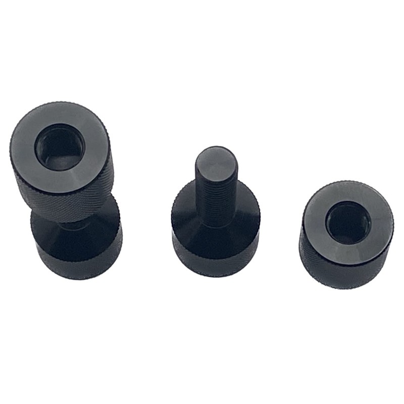 UcarSoon 1-1/8" Two Hole Alignment Pin Set Carbon Steel Black