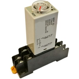 DC 24V Delay Timer Time Relay DPDT 0-60S Second & Base Socket H3Y-2 (DC 24V)