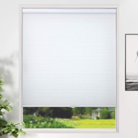 SUNFREE Cellular Shades Cordless Honeycomb Blinds Light Filtering Door Window Shades for Home and Office 46 x 48 inch White