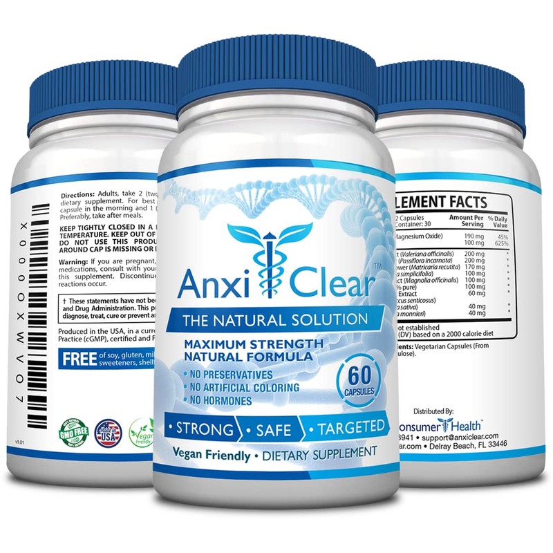 AnxiClear Consumer Health Boosts Mood, Calms The Mind, Elevates Serotonin