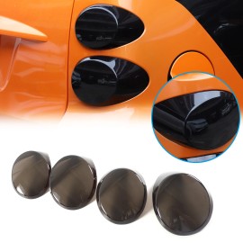 autopart2021 Smoked Black Tail Light Lamp Cover Guard Trim For Smart Fortwo 451 2009-15