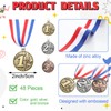 RoundFunny 48 Pcs Award Medals 1st 2nd 3rd Place Medals