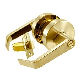 S. Parker Polished Brass Lever Privacy Lockset