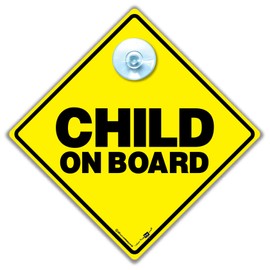 Child On Board Sign, Baby On Board Sign, Baby On Board Car Sign, Grandchild On Board Sign, Child On Board Car Sign, Baby Car Sign 14 cm x 14cm