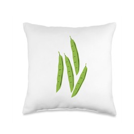 Best Bean Art For Men Women Kids Green Seed Fruits Lovers Throw Pillow
