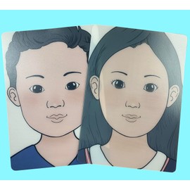 GARTOO for Makeup Painting Practice Board,2PCS Face Paint Practice Board,Reusable Colored Makeup Template,Stage Makeup Painting Tool,Display for Stage&Home Makeup Painting Boy Girls A4 Size