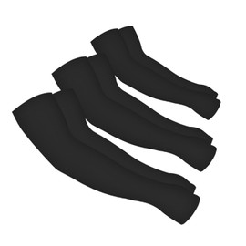 Cooling Arm Sleeves Men，3 Pairs UV Sun Protection Arm Cover for Men，for Basketball Golf Hiking Driving Jogging (Black)